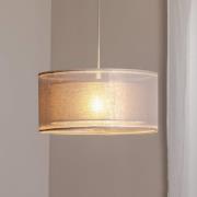 Duo Den Light riipusvalaisin, hopeanharmaa, Ø 50 cm, pellava, PVC