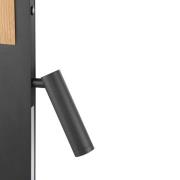 LED-lattiavalaisin Streamline, korkeus 145 cm, musta, lukuvalo