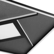 LED-kattovalaisin Hardy, pituus 46 cm, musta mattametalli/kangas