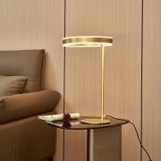Lucande LED-pöytävalaisin Yekta, messingin värinen, 59 cm, himmennettä...