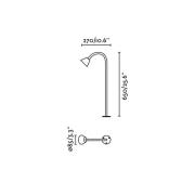 LED-pylväsvalaisin Lily, korkeus 65 cm, musta, ruostumaton teräs, IP65