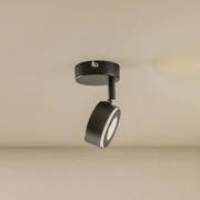 Lindby valonheitin Jyla, musta, 2700 K, Ø 8 cm, GX53