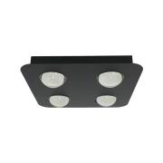 Lindby kattovalaisin Jyla, musta, 4 200 K, 4-valo, linssi