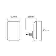 OSRAM LED-pistorasian yövalo LUNETTA GLOW valkoinen muovi