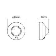 OSRAM LED-yövalo NIGHTLUX CEILING, valkoinen, anturi, paristo