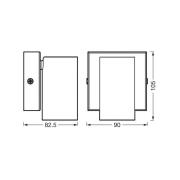 OSRAM seinäkohdevalaisin OCTAGON musta 1-lamppuinen GU10-LED 927 himme...