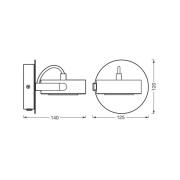 OSRAM LED-seinäkohdevalaisin VENUS, valkoinen, 1-lamppuinen, metalli 3...