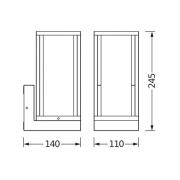 OSRAM ulkoseinävalaisin ENDURA CLASSIC FRAME, tummanharmaa IP44