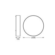 OSRAM kattovalaisin ORBIS PARIS, beige, Ø 48 cm, tekstiili, E27