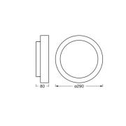 OSRAM kattovalaisin ORBIS MADRID, puu, Ø 29 cm, metalli/lasi