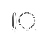 OSRAM LED-kattovalaisin ORBIS LONDON, musta, Ø 48 cm, metalli