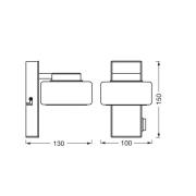 OSRAM LED-seinävalaisin ORBIS FLAME, kromi, metalli, IP44, CCT