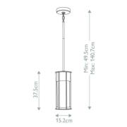 Ulkoriippuvalaisin Camillo, messinkivärinen, alumiini, lasi, E27