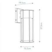 Ulkoriippuvalaisin Camillo, musta, alumiini, lasi, E27