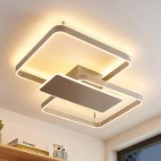 Lucande Kadira LED-kattovalaisin, 80 cm, nikkeliä