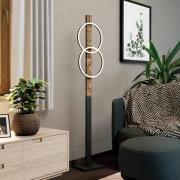 LED-lattiavalaisin Boyal, ruskea, korkeus 150 cm, puu, 2-valo.