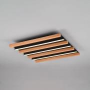 LED-kattovalaisin Fontana, 46 x 30 cm puu/musta puu/metalli