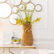 KARE Ananas-koristeellinen maljakko, korkeus 50 cm, polyresiini, käsin...