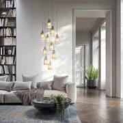 Karman-riippuvalaisin Alibaglass Small, 10-valo, pronssi