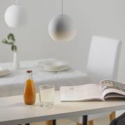 BEGA Studio Line riipus on/off, valkoinen/alu Ø14 cm