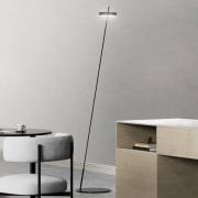 LED-akku-maavalaisin Mahina, musta, korkeus 130 cm, metalli, CCT