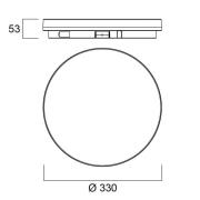 Sylvania Start Surface Slim kattovalaisin, Ø 33 cm, IP54, häm.