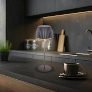 LED-akku-pöytälamppu Brilo unplugged Riffle, 36 cm, antrasiitti