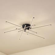 Lindby LED-kattovalaisin Elviano, Ø 80 cm, musta, 3000 K