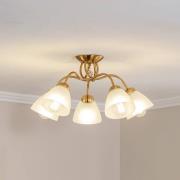 Kattovalaisin Miranda, 5-lamppuinen, messinki