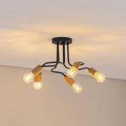 Envostar Joiy katto 5-paneelinen jaettu musta/puu