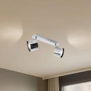 Kattospotti Chloe, säädettävä, 2-lamppuinen, kromattu teräs