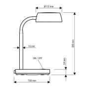 LED-työpöytävalaisin MAULabby, sininen, korkeus 30 cm
