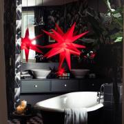 STERNTALER LED-tähti, punainen, Ø 55 cm, 18-piikkinen, IP44