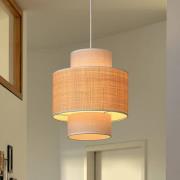 OSRAM riippuvalaisin Decor Wrap Cylinder, beige, rami, pellava