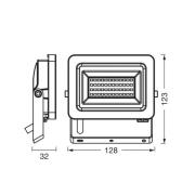 OSRAM LED-kohdevalaisin Floodlight EA, 10 W, IP65, musta, alumiini