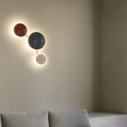 MARSET LED-seinälamppu Caramel, ruskea, Ø 28 cm, TRIAC, lasi