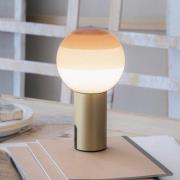 MARSET Akku-pöytälamppu Dipping Light, kerma/messinki, himmennettävä