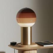 MARSET pöytälamppu Dipping Light, korkeus 22 cm, ruskea/messinki