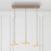 Paul Neuhaus LED-riippuvalaisin Elipsa, 3-lamppuinen, valkoinen/pronss...