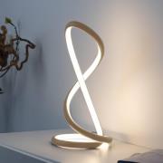 Paul Neuhaus LED-pöytälamppu Twist, hiekanvärinen, korkeus 42 cm