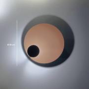 Knikerboker LED-seinälamppu Pois, vaaleanpunainen, Ø 25 cm, himmennett...