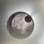 Knikerboker LED-seinävalaisin Pois, hopea, Ø 25 cm, himmennettävä