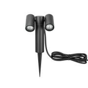 Maapiikkikohdevalo CMD 9089, antrasiitti, pituus 17 cm, IP65, 2-lamppu...