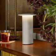 Fritz Hansen LED-akkukäyttöinen pöytävalaisin Solae, harmaa, alumiini,...