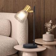 Pöytävalaisin Lindita, lasi, savuharmaa, E14, kääntyvä