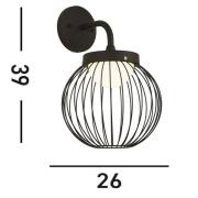 LED-ulkoseinävalaisin X Cabin, IP44, musta, metallia