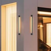 LED-ulkoseinälamppu Tessa, tummanharmaa, korkeus 90 cm, metalli