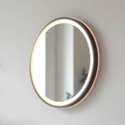 LED-seinäpeili VIDRO, harmaa, Ø 46 cm, powerbank, kytkin