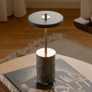 UMAGE akkulamppu Asteria MOVE MINI, marmorinharmaa/teräs, IP44