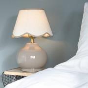 PR Home pöytälamppu Nell, nougat, keraaminen, korkeus 34 cm, E27